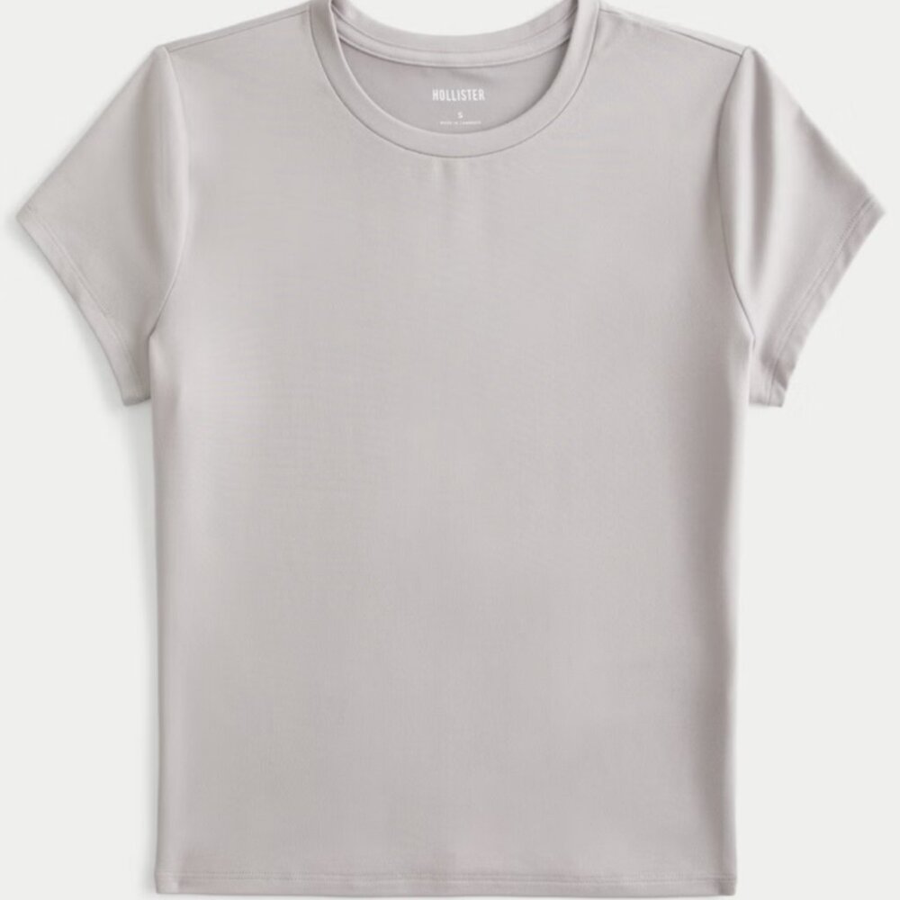 Hollister Grey Soft Stretch Seamless Tshirt sz. s/short "NEW"